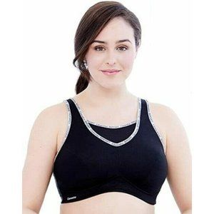 Glamorise Sz 34J Full Figure No-Bounce Wirefree Sports Bra #1066